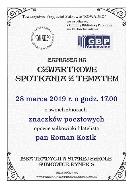 Zapraszamy na "Czwartkowe spotkania z tematem"