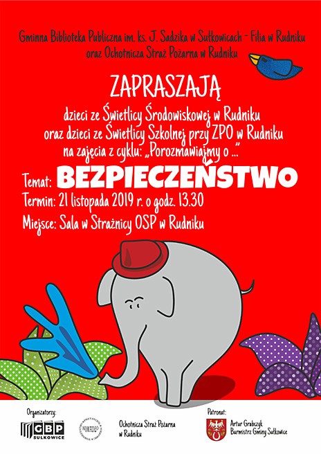 Plakat wydarzenia - "Porozmawiajmy o ... Bezpieczeństwie"