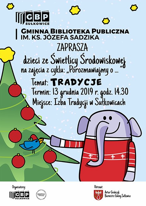 "Porozmawiajmy o..." Tradycjach świątecznych - zapowiedź spotkania
