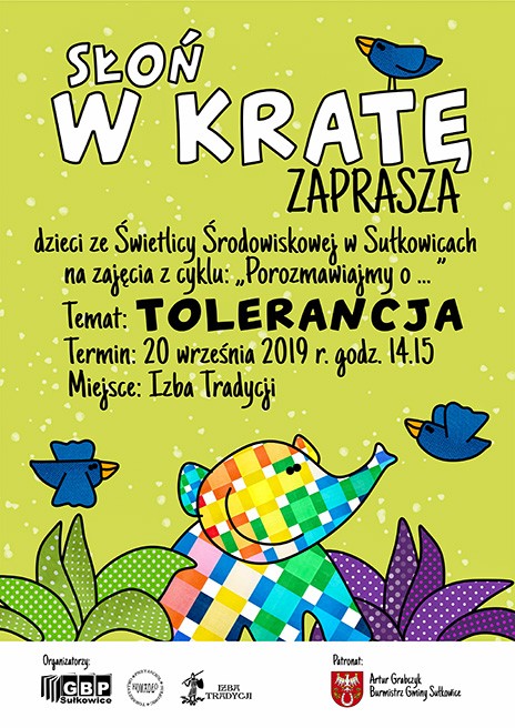 Słoń w kratę zaprasza...