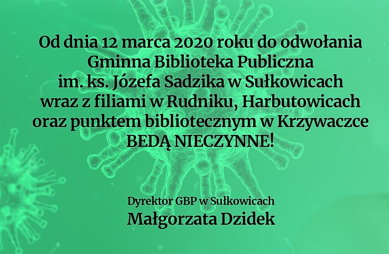 Biblioteka nieczynna do odwołania