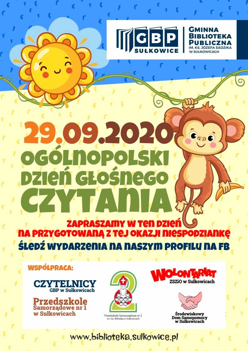 "Ogólnopolski Dzień Głośnego Czytania" - plakat