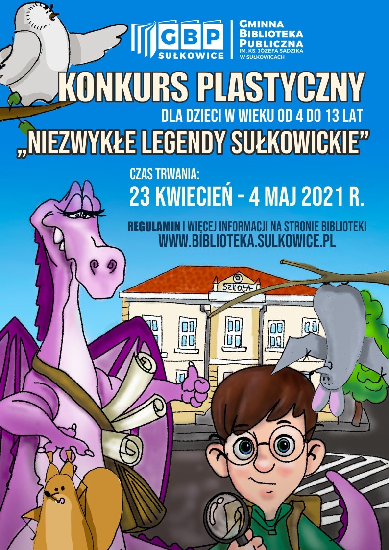 „Niezwykłe legendy sułkowickie” – konkurs plastyczny
