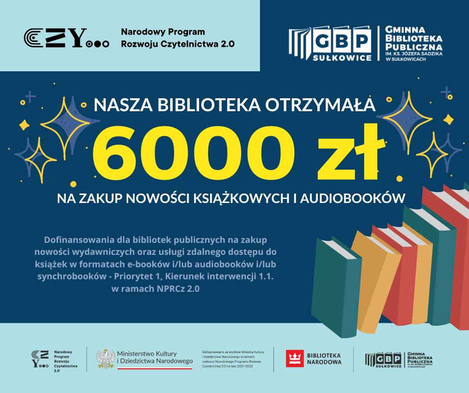 6000 zł dofinansowania na nowe książki