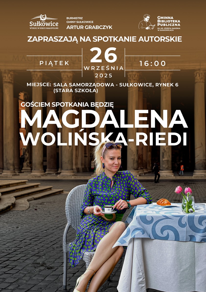 Spotkanie autorskie z Magdaleną Wolińską-Riedi