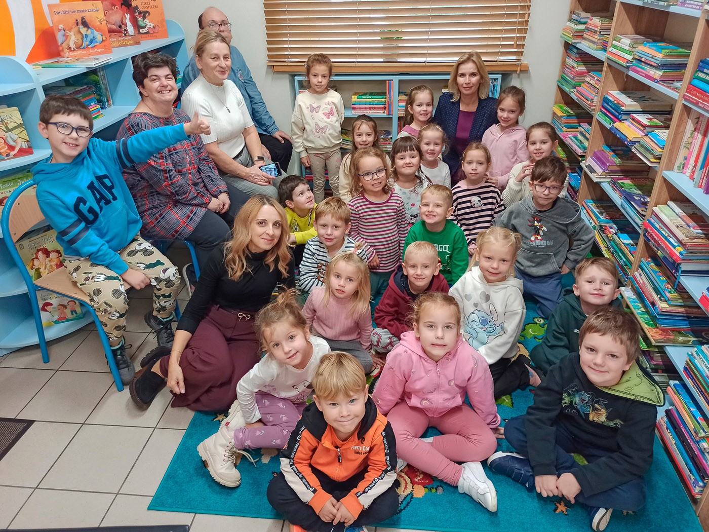 Klub Małego Czytelnika z przedszkolakami z PS nr 1 w Sułkowicach