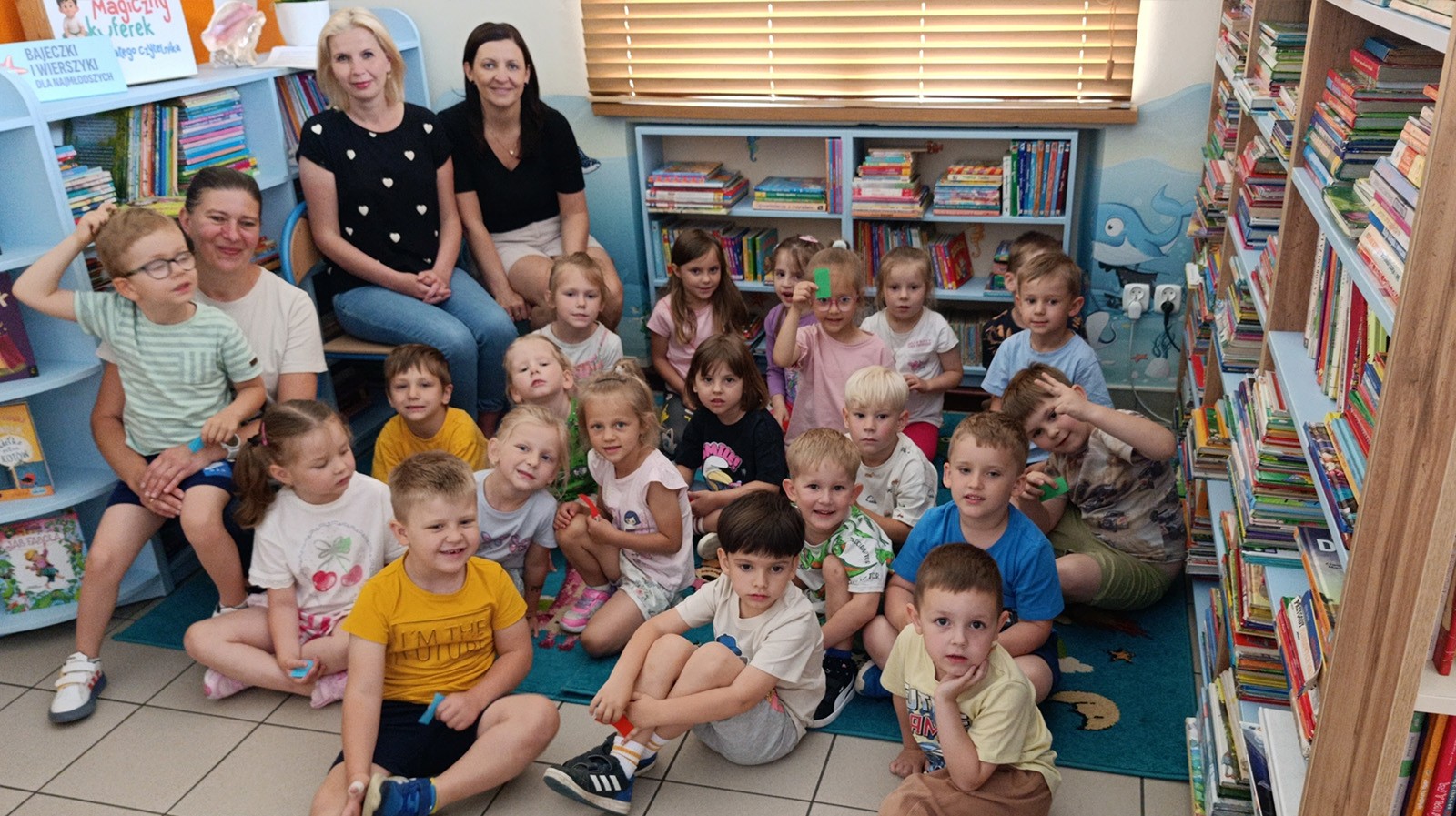Klub Małego Czytelnika z dziećmi z Przedszkola nr 1 w Sułkowicach